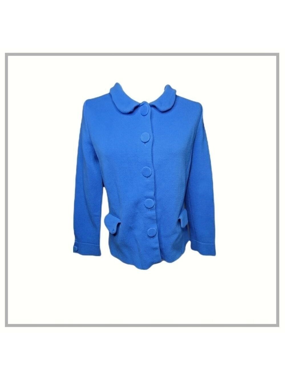 Semantiks vintage blue knit blazer size Large